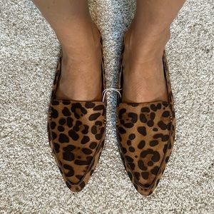 Animal print loafers